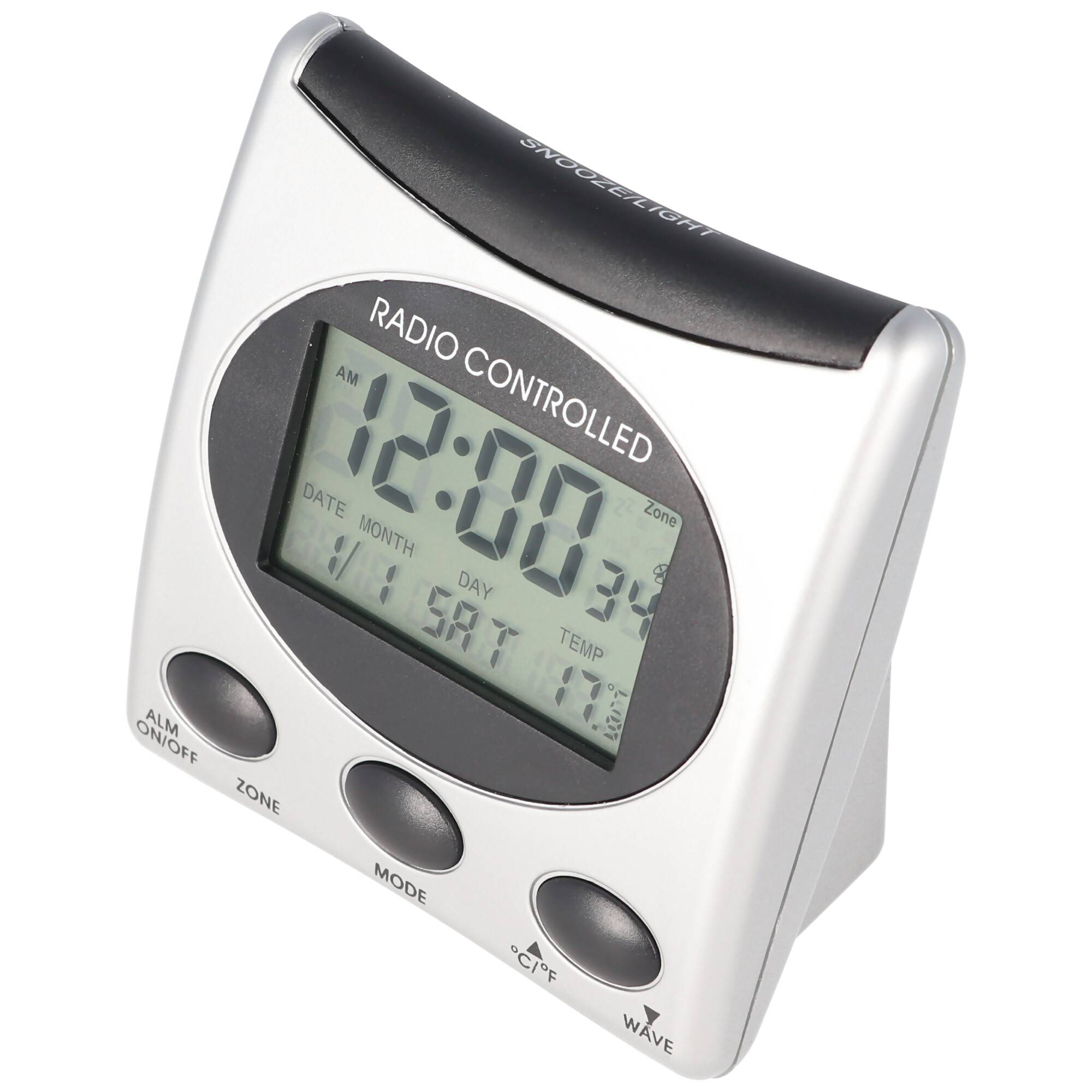 Funkwecker klassisch silber schwarz