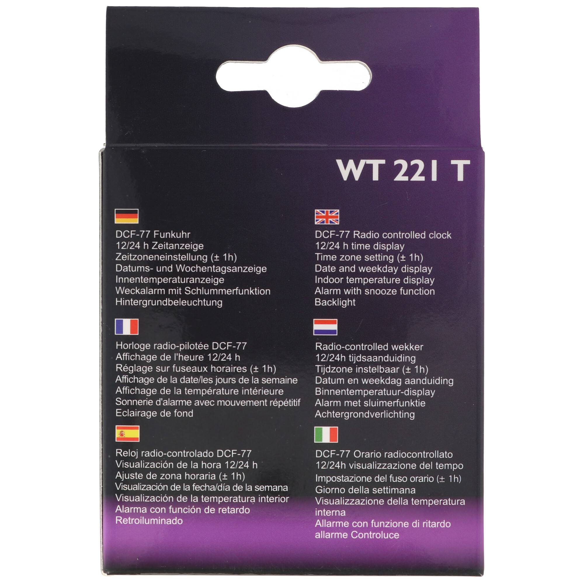 Funkwecker klassisch silber schwarz