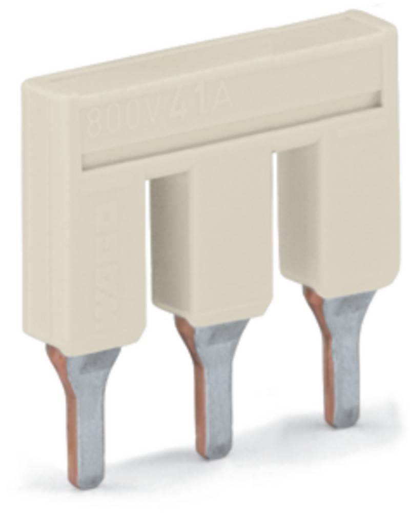 Ein beiger elektrischer Verbinder mit drei metallischen Stiften, gekennzeichnet mit '800V 41A', konstruiert für Hochspanungsanwendungen.