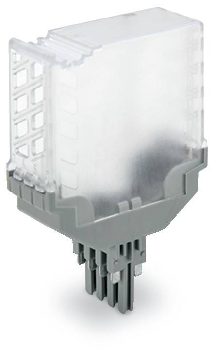 Eine Kompaktleuchtstofflampe mit einer milchigen Ummantelung und einem grauen Sockel mit mehreren Steckpins für elektrische Verbindung.