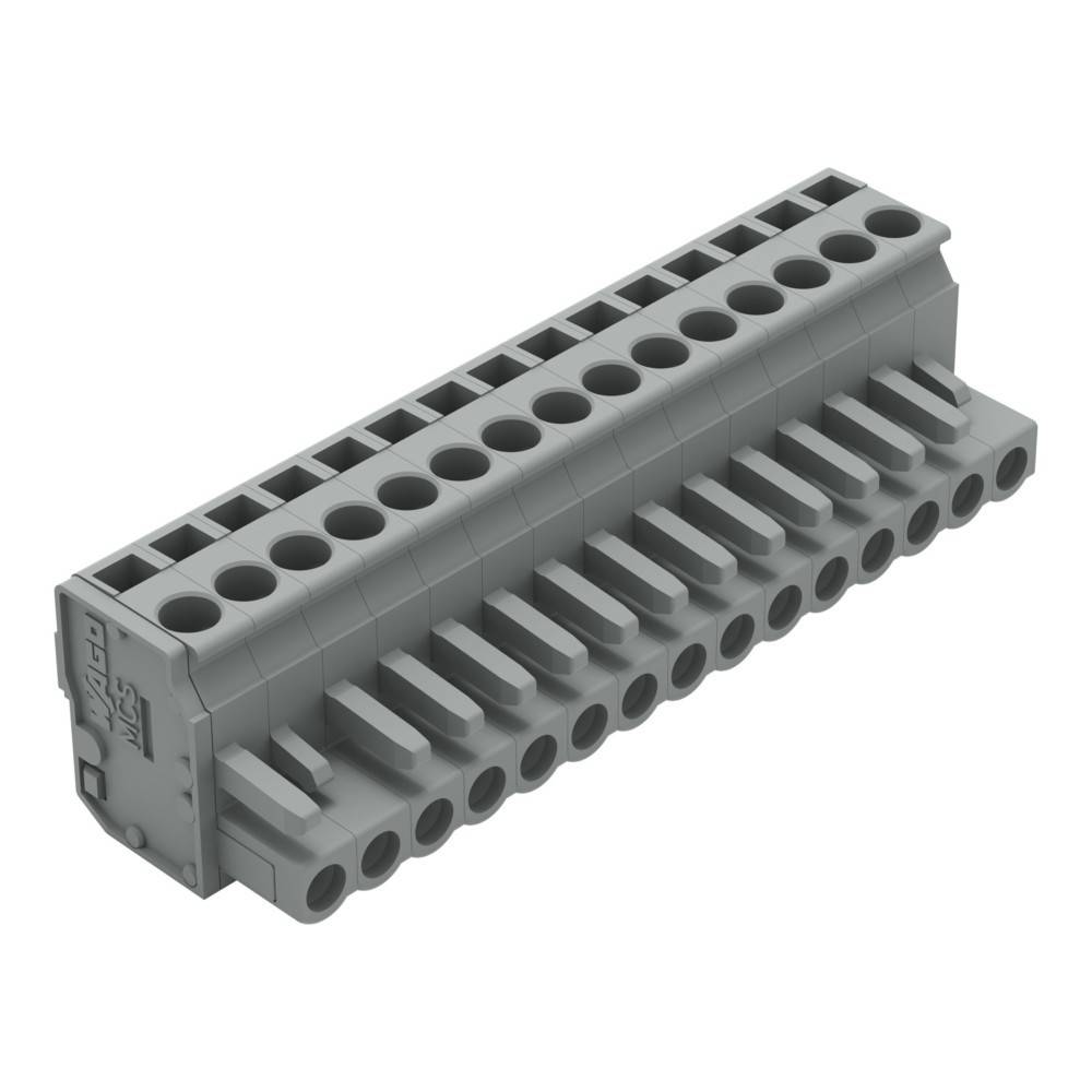 Graues LEGO-Bauteil mit zylindrischen Stiften und rechteckigen Schlitzen, entwickelt zum Verbinden und Konstruieren von Strukturen.