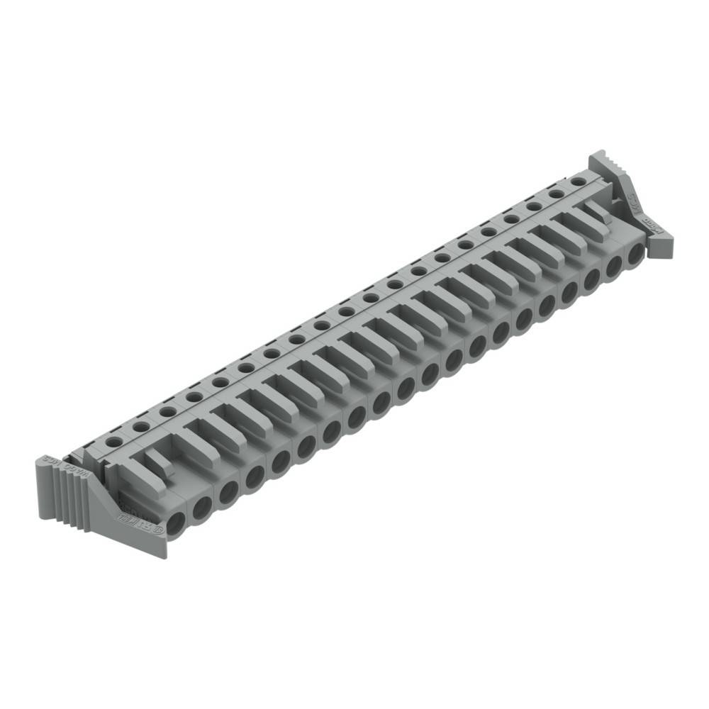 Grauer Kunststoff-LEGO-Technic-Teil mit mehreren Stiftlöchern und Rillen, verwendet zum Bauen und als strukturelle Stütze in LEGO-Konstruktionen.