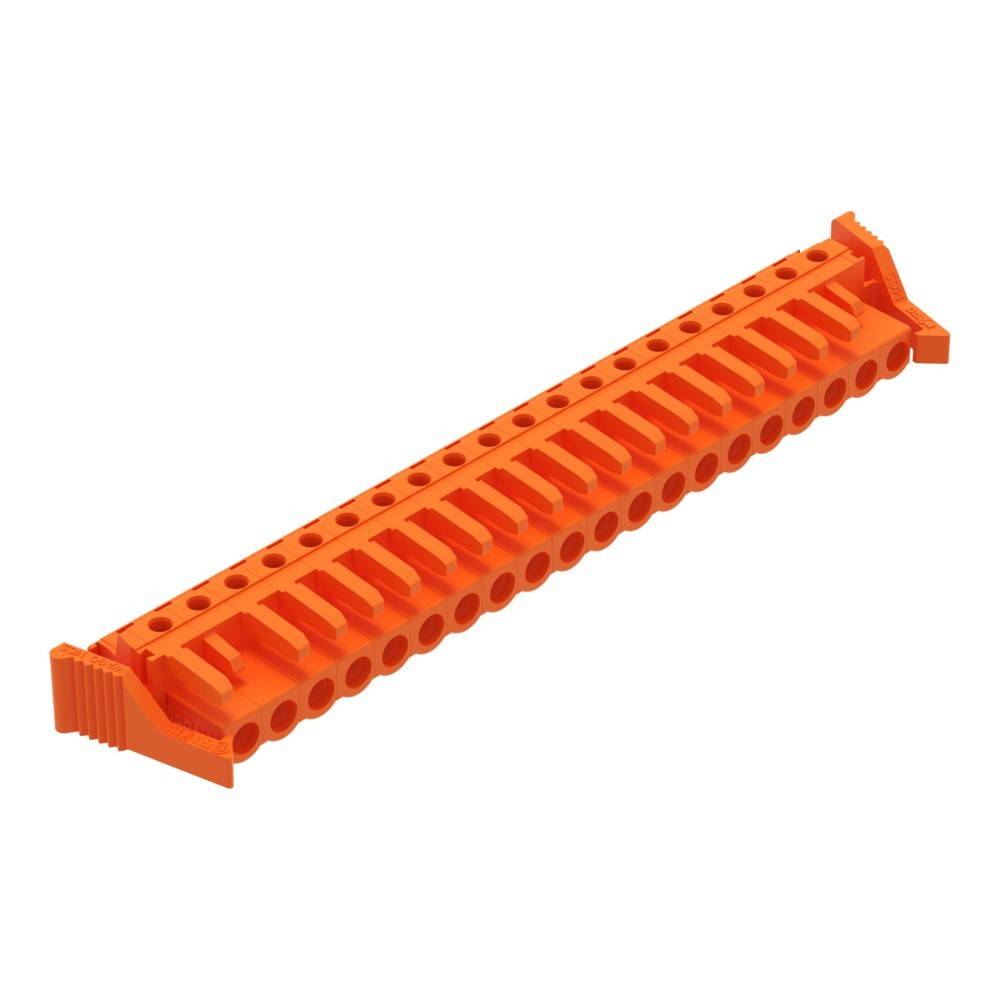Ein orangefarbenes Plastik-Spielzeug-Dartmagazin mit mehreren Schlitzen zum Halten von Schaumstoffdarts, entwickelt für den Einsatz mit Spielzeug-Blastern.