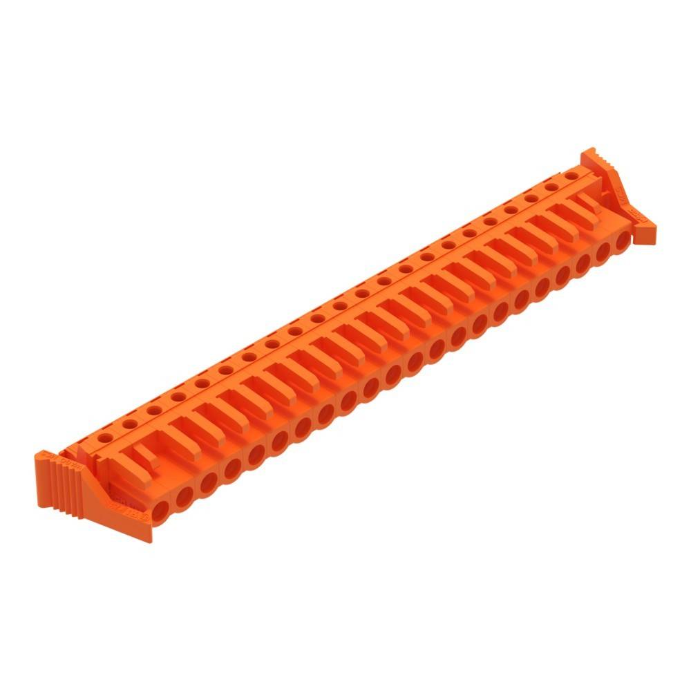 Ein orangefarbener Plastik-Magazin mit sechzehn Schlitzen, entwickelt zum Halten von Schaumstoffdarts, üblicherweise in Spielzeug-Blasters für Kinder verwendet.