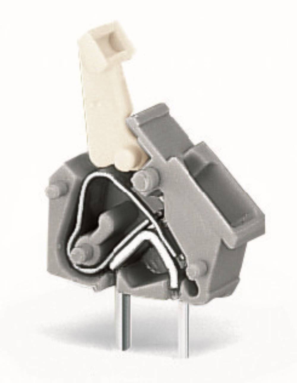 Wago Anreihbare Leiterplattenklemme;Drücker;2,5 mm²;grau - 256-401 - 600 Stück