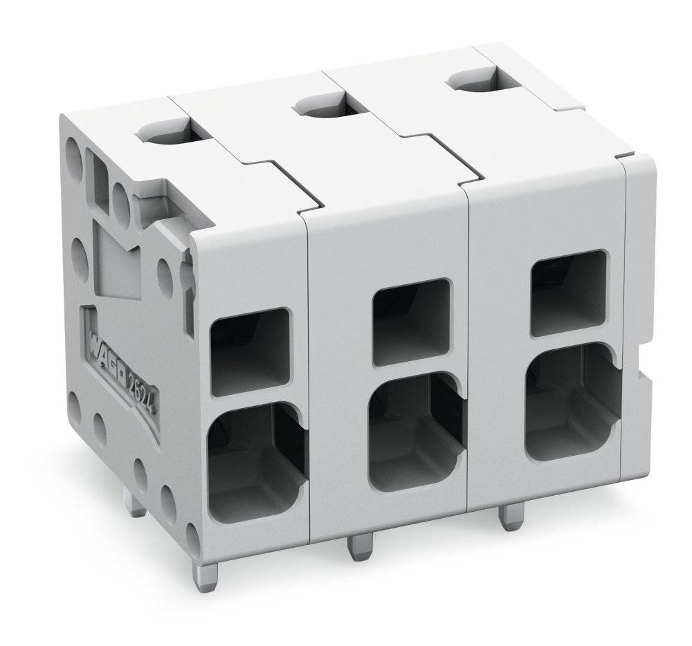 Wago Leiterplattenklemme;4 mm²;Rastermaß 7,5 mm;grau - 2624-1304 - 80 Stück