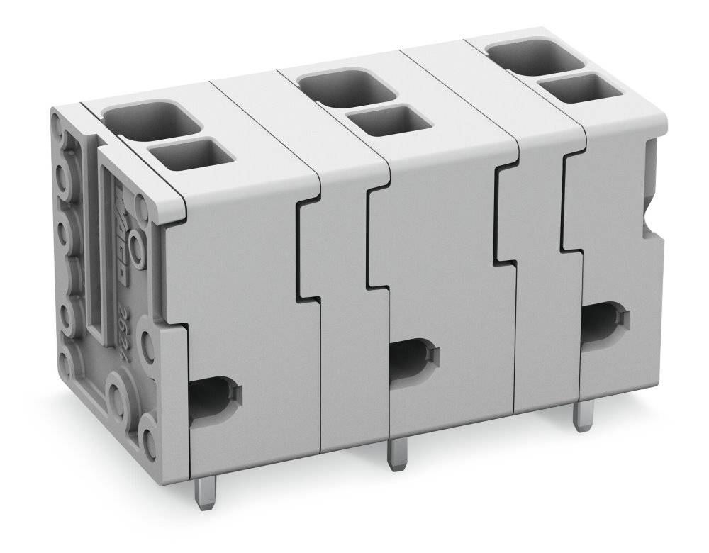 Wago Leiterplattenklemme;4 mm²;Rastermaß 11,5 mm;grau - 2624-3503 - 80 Stück