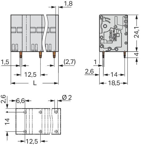 WAGO GmbH & Co. KG Leiterplattenklemme 2626-3358
