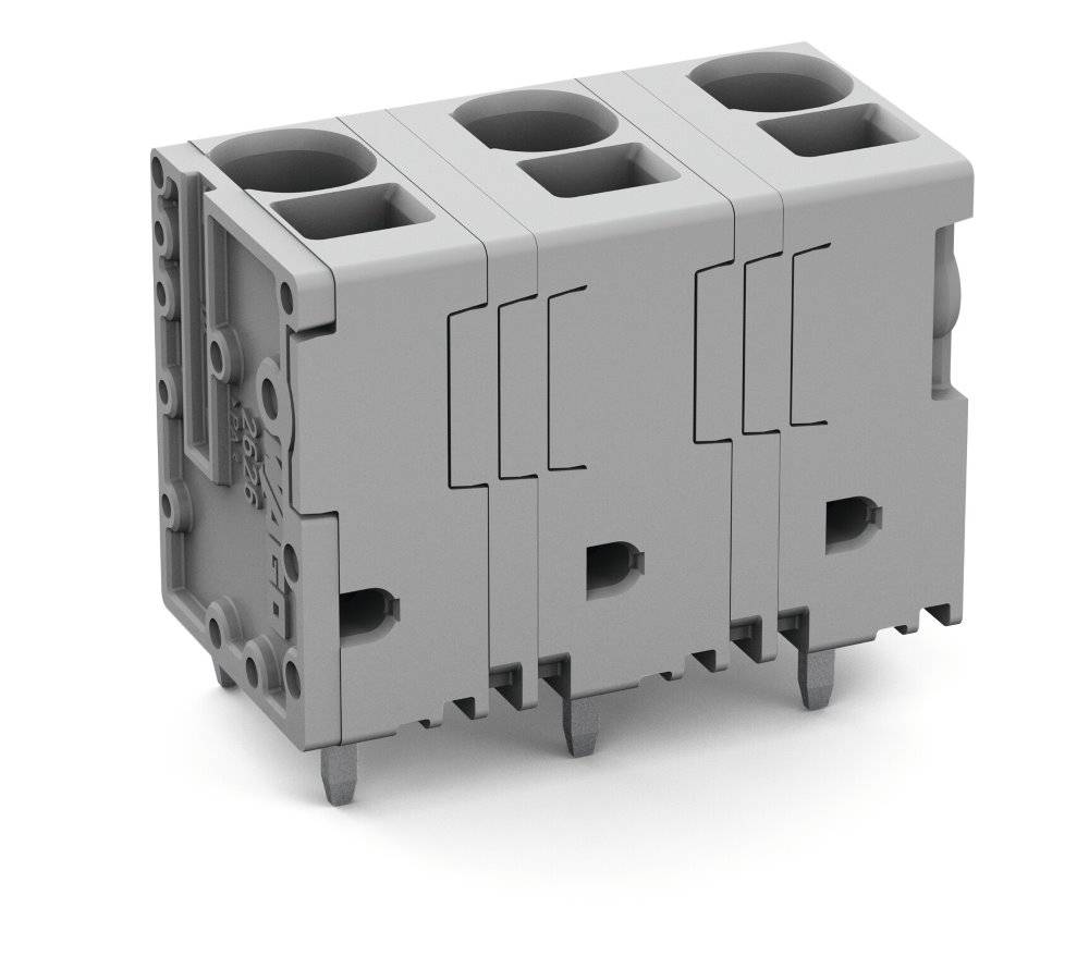 Wago Leiterplattenklemme;6 mm²;Rastermaß 12,5 mm;grau - 2626-3354 - 50 Stück