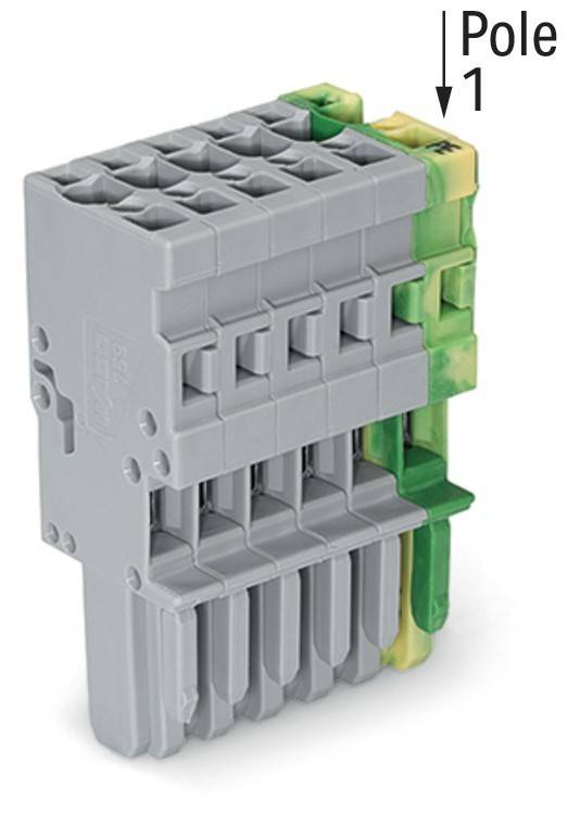 Eine Nahaufnahme eines modularen elektrischen Anschlusskastens mit mehreren Anschlüssen, der zum Sichern und Organisieren von Drahtverbindungen in elektrischen Systemen verwendet wird.