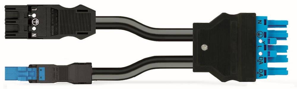 Wago konfektionierte Y-Leitung;Eca;2 x Stecker / Buchse;schwarz/blau - 771-5001/183-000 - 1 Stück
