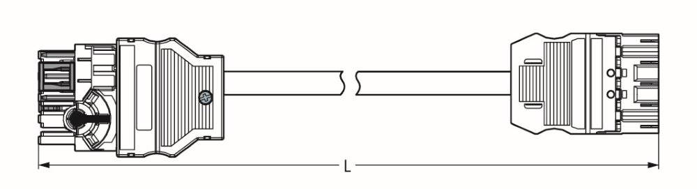 Wago konfektionierte Verbindungsleitung;Eca;Verteiler mit Phasenwechsel/Stecker;schwarz - 771-8965/017-101 - 1 Stück