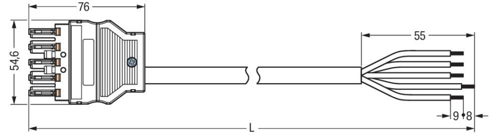 Eine Skizze in Form eines 'umgedrehten L', dessen waagerechte Linien beidseitig mit Rillen versehen sind, was auf einen Verbindungspunkt in der Mitte hindeutet.