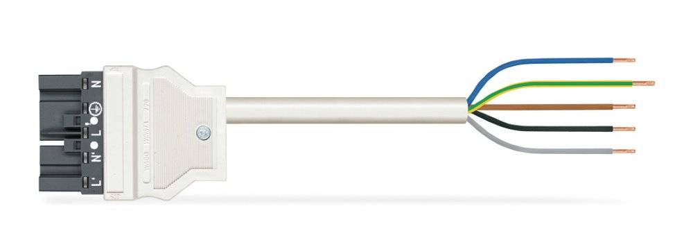 Wago konfektionierte Anschlussleitung;Eca;Stecker/offenes Ende;dunkelgrau - 771-8985/206-704 - 1 Stück