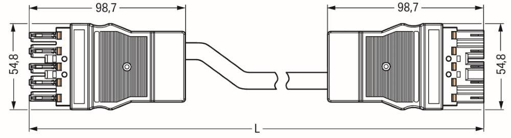 Wago konfektionierte Verbindungsleitung;Eca;Buchse Stecker;schwarz - 771-8995/008-601 - 1 Stück