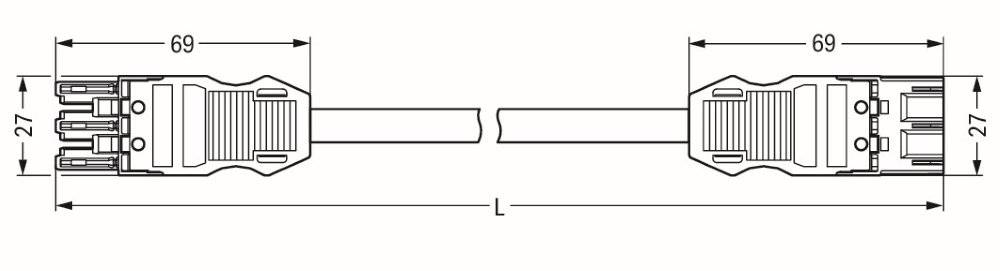 Wago konfektionierte Verbindungsleitung;Eca;Buchse Stecker;schwarz - 771-9993/006-201 - 1 Stück