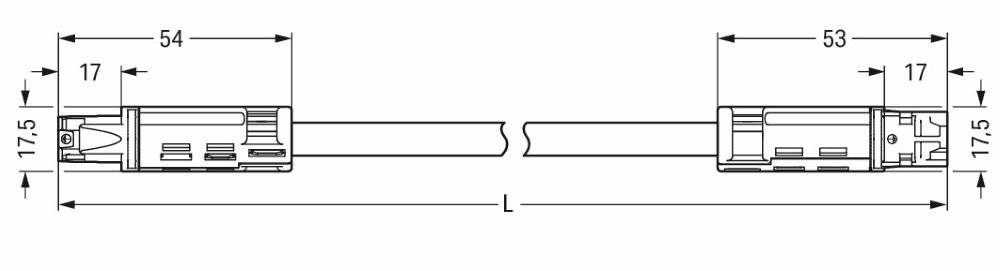 Wago konfektionierte Verbindungsleitung;Eca;Buchse Stecker;braun - 774-9973/016-405 - 1 Stück