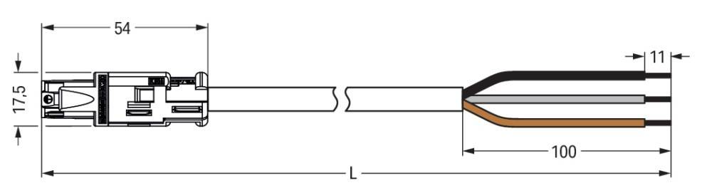 Diagramm, das zwei unausgerichtete horizontale Linien mit einer Lücke dazwischen zeigt, mit der Beschriftung 'L' unten in der Mitte, die die Lückenlänge angibt.