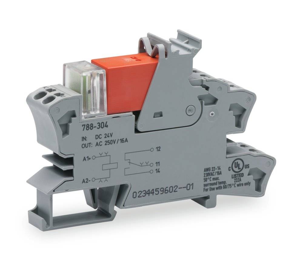 Wago Relaismodul;Eingangsnennspannung DC 24 V;1 Wechsler;grau - 788-304 - 20 Stück