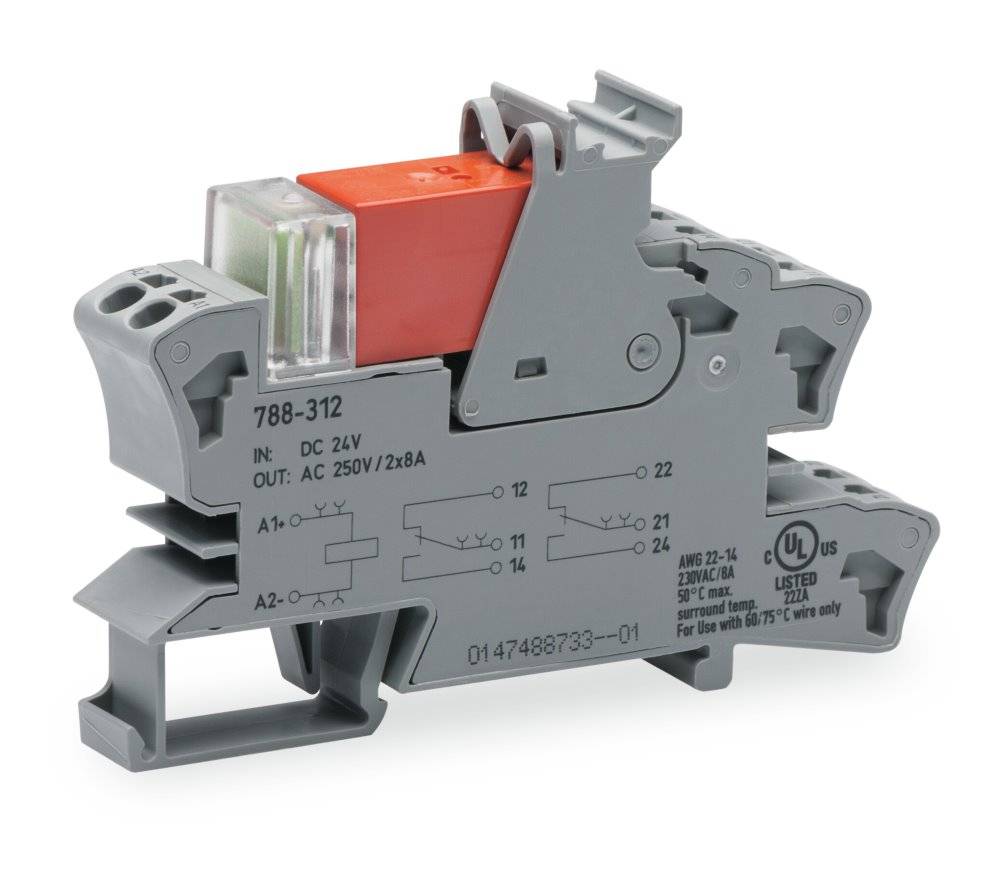 Wago Relaismodul;Eingangsnennspannung DC 12 V;2 Wechsler;grau - 788-311 - 20 Stück