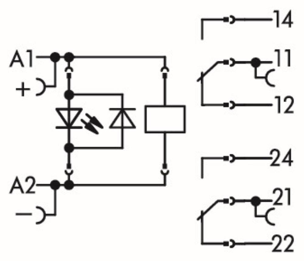 Wago Relaismodul;Eingangsnennspannung DC 12 V;2 Wechsler;grau - 788-311 - 20 Stück