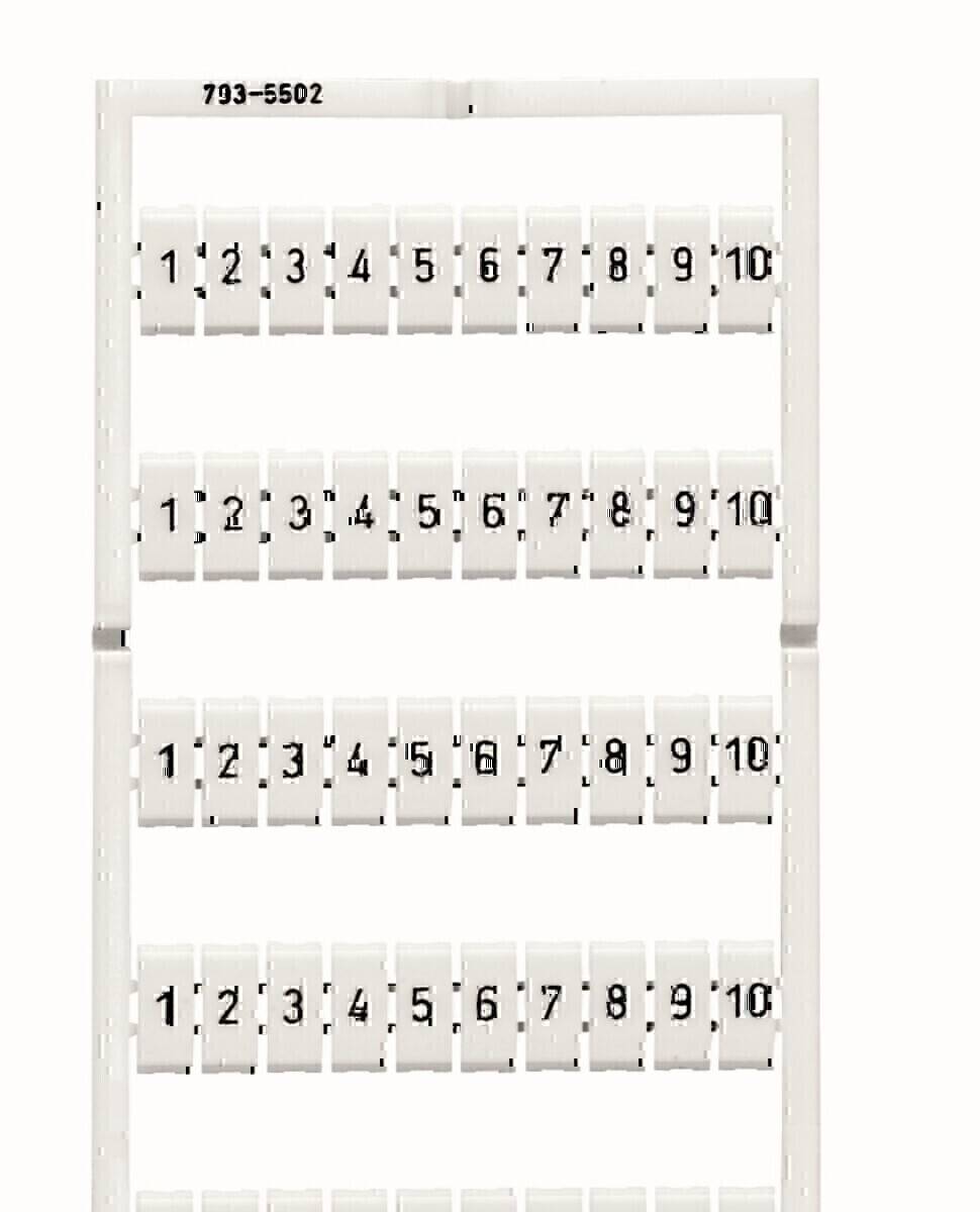 Ein Abakus mit vier Reihen, wobei jede Reihe Perlen von 1 bis 10 enthält, der zum Zählen oder für einfache Berechnungen verwendet wird.