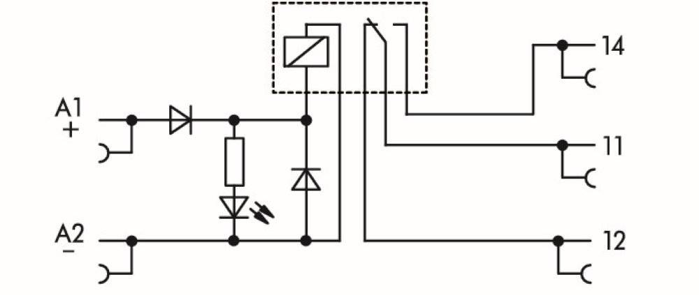 Wago Relaismodul;Eingangsnennspannung DC 24 V;1 Wechsler;grau - 857-304 - 25 Stück