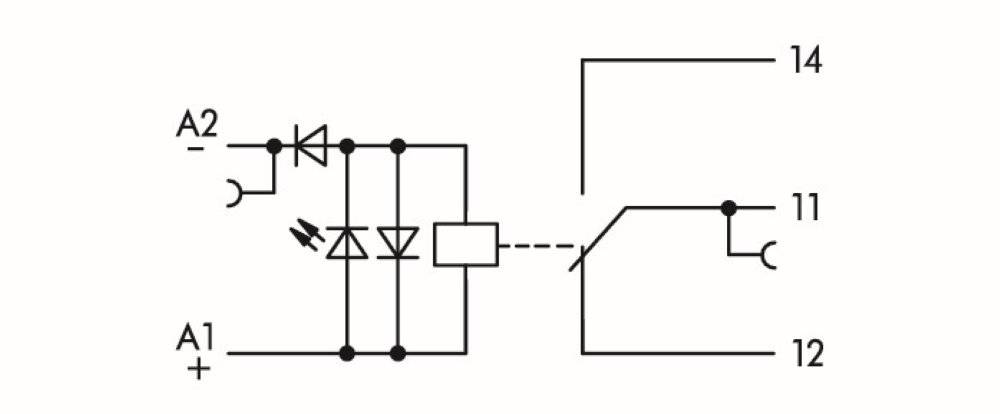 Wago Relaismodul;Eingangsnennspannung DC 24 V;1 Wechsler;grau - 859-304 - 10 Stück