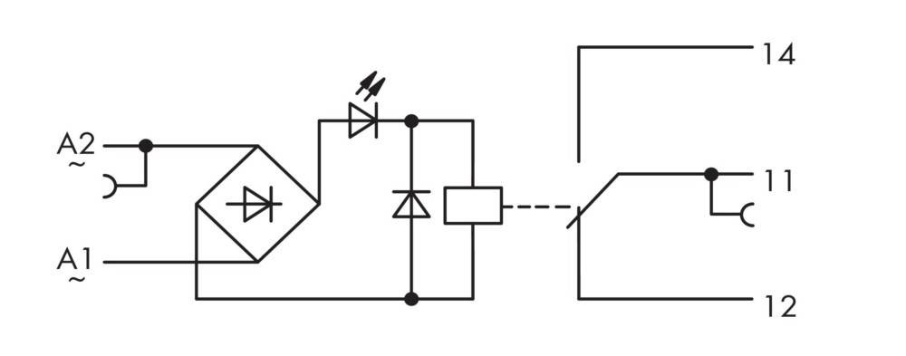Elektronische Schaltkreisdiagramm mit Dioden, einem Kondensator und Verbindungsleitungen, das den Signalfluss und die Komponentenanordnung veranschaulicht.