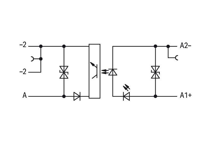 Ein schematisches Diagramm, das zwei Leuchtdioden-Schaltkreise (LED) zeigt, die in Reihe geschaltet sind, wobei jeder Schaltkreis eine Dioden-Brückengleichrichter und einen Schalter aufweist.