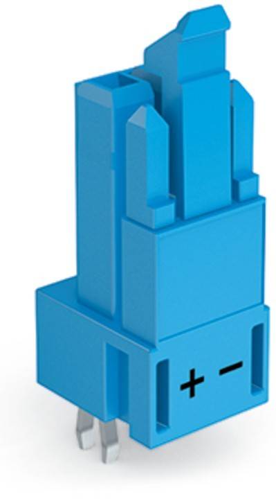 Eine Nahaufnahme einer blauen, blockigen 3D-Struktur mit geometrischen Formen, die aufeinandergestapelt sind und einem kleinen architektonischen Modell oder einer abstrakten Skulptur ähneln.
