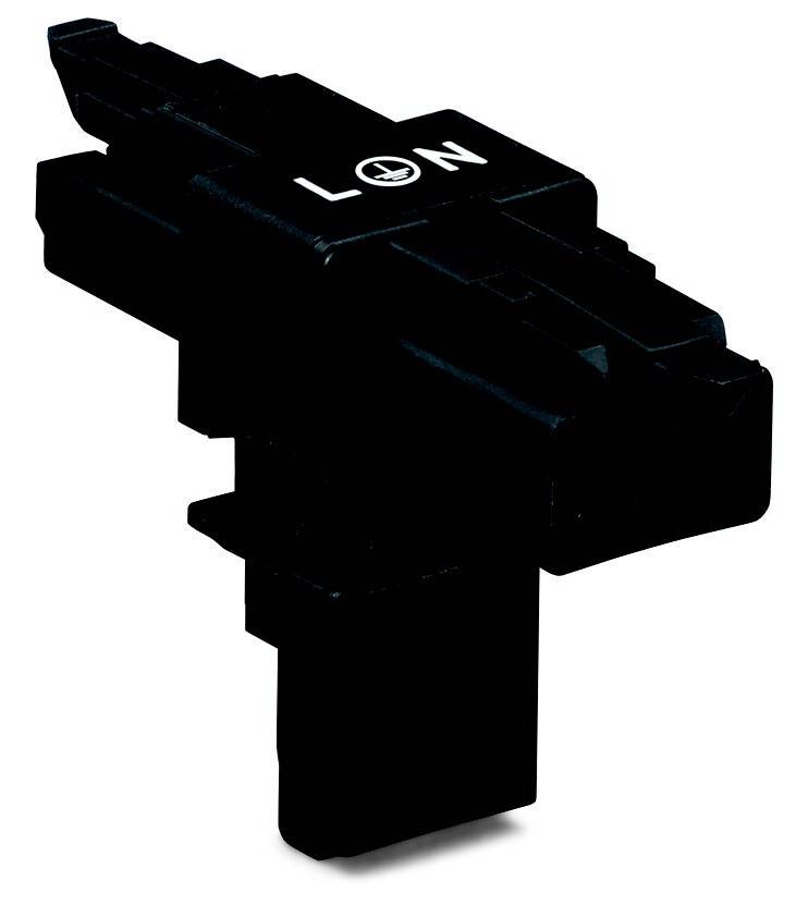Schwarzer Lichtwellenleiterstecker-Adapter mit der Bezeichnung „LC