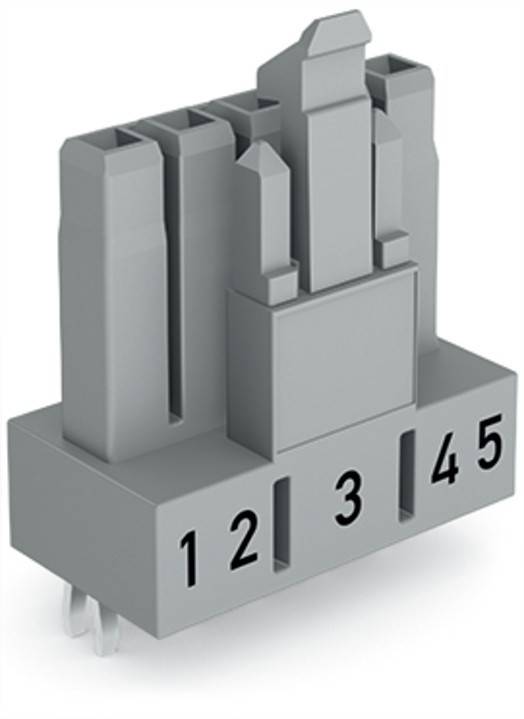Grauer elektrischer Stecker mit fünf nummerierten Anschlüssen (1 bis 5) für Drahtverbindungen.