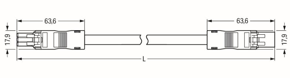 Wago konfektionierte Verbindungsleitung;Buchse Stecker;3-polig;pink - 891-8993/005-207 - 1 Stück