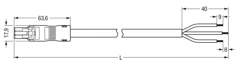 Abbildung, die gesägte Kanten von zwei Linien mit einem als 'L' bezeichneten Abstand zwischen ihnen zeigt, was die Messung des Abstands verdeutlicht.