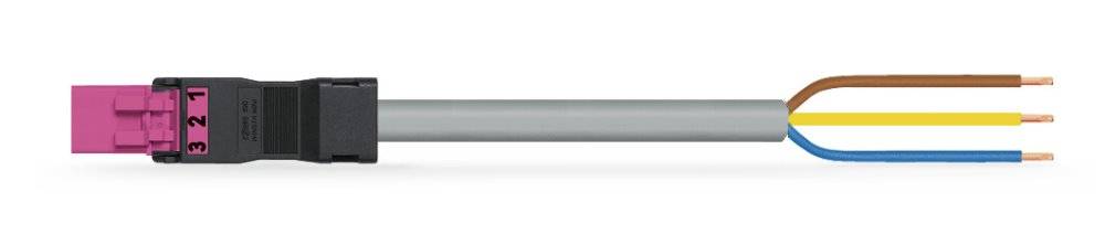 Wago konfektionierte Anschlussleitung;Eca;Stecker/offenes Ende;pink - 891-8993/205-407 - 1 Stück