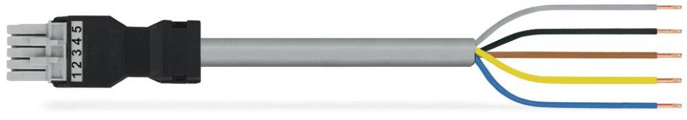 Wago konfektionierte Anschlussleitung;Eca;Buchse/offenes Ende;grau - 891-8995/106-303 - 1 Stück