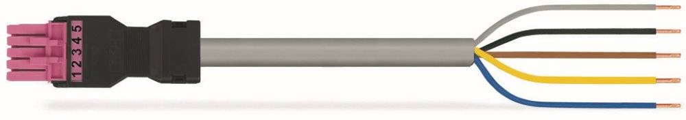 Wago konfektionierte Anschlussleitung;Eca;Buchse/offenes Ende;grau - 891-8995/106-303 - 1 Stück