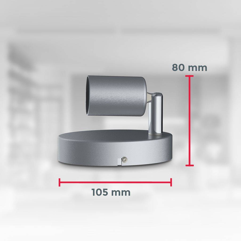 LED Deckenlampe Wohnzimmer schwenkbar GU10 Metall Decken-Spot Leuchte 1-flammig