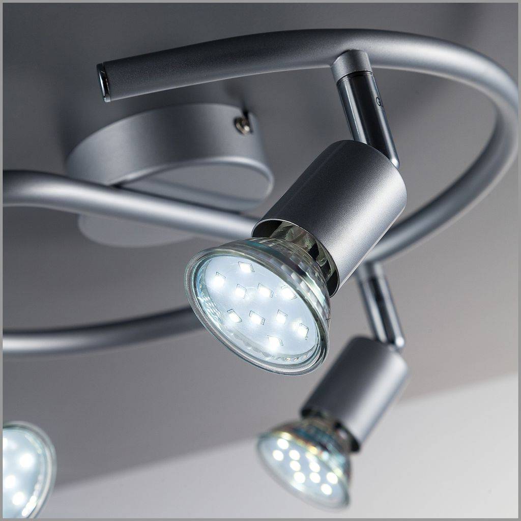 LED Deckenlampe Wohnzimmer schwenkbar GU10 Metall Decken-Spot Leuchte 3-flammig
