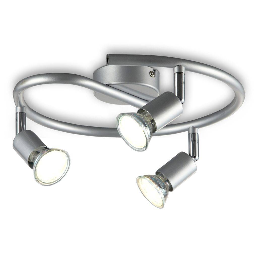 LED Deckenlampe Wohnzimmer schwenkbar GU10 Metall Decken-Spot Leuchte 3-flammig