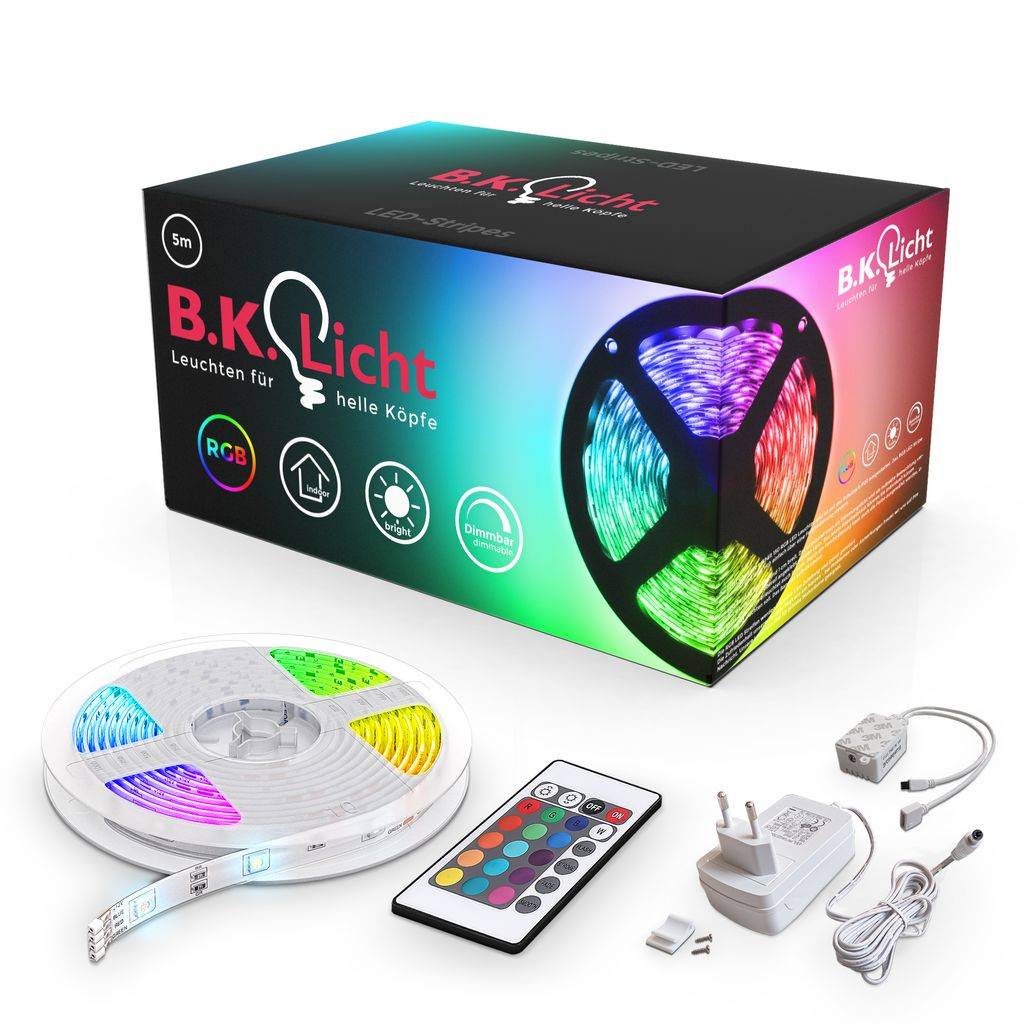 5m LED Band Streifen RGB Stripe Licht-Leiste 5050 SMD Lichtschlauch +Farbwechsel