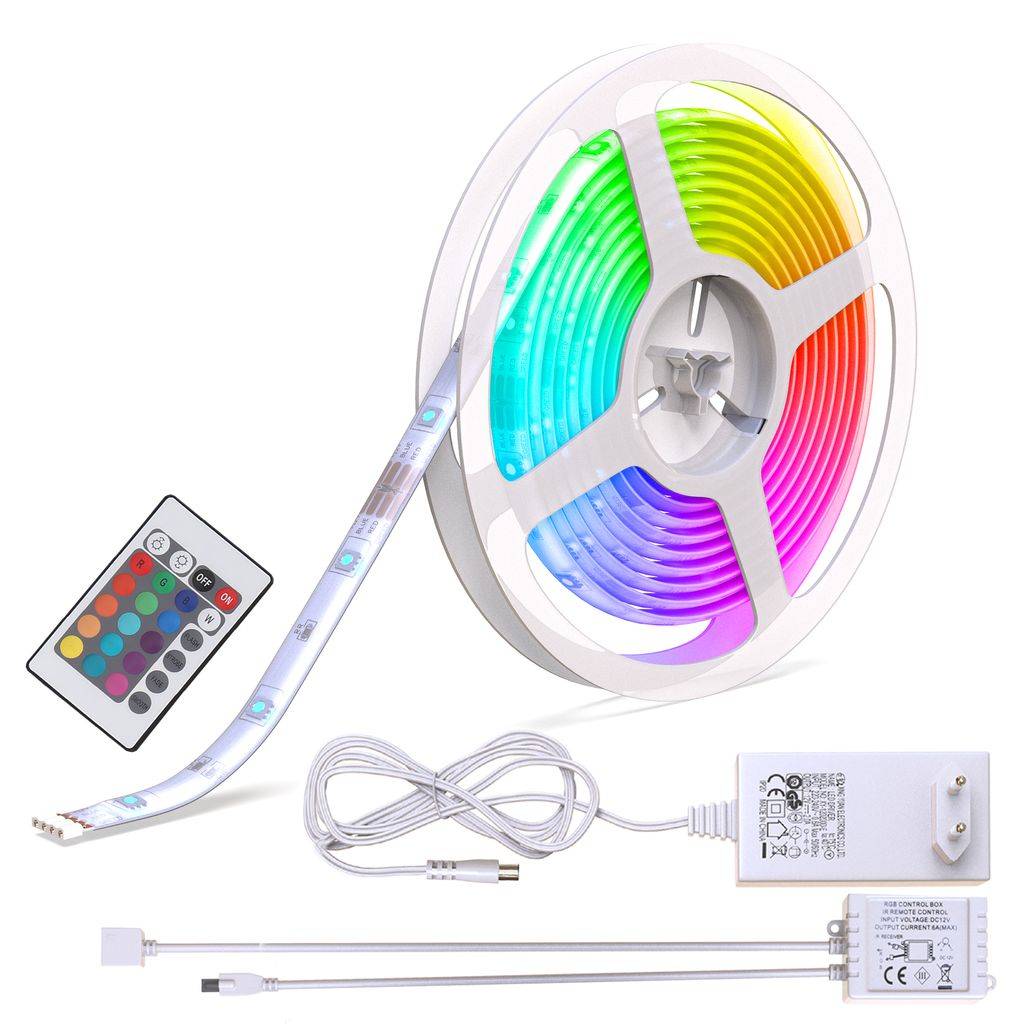 5m LED Strip Licht-Leiste IP44 wasserdicht Bad & außen Farbwechsel Band Streifen
