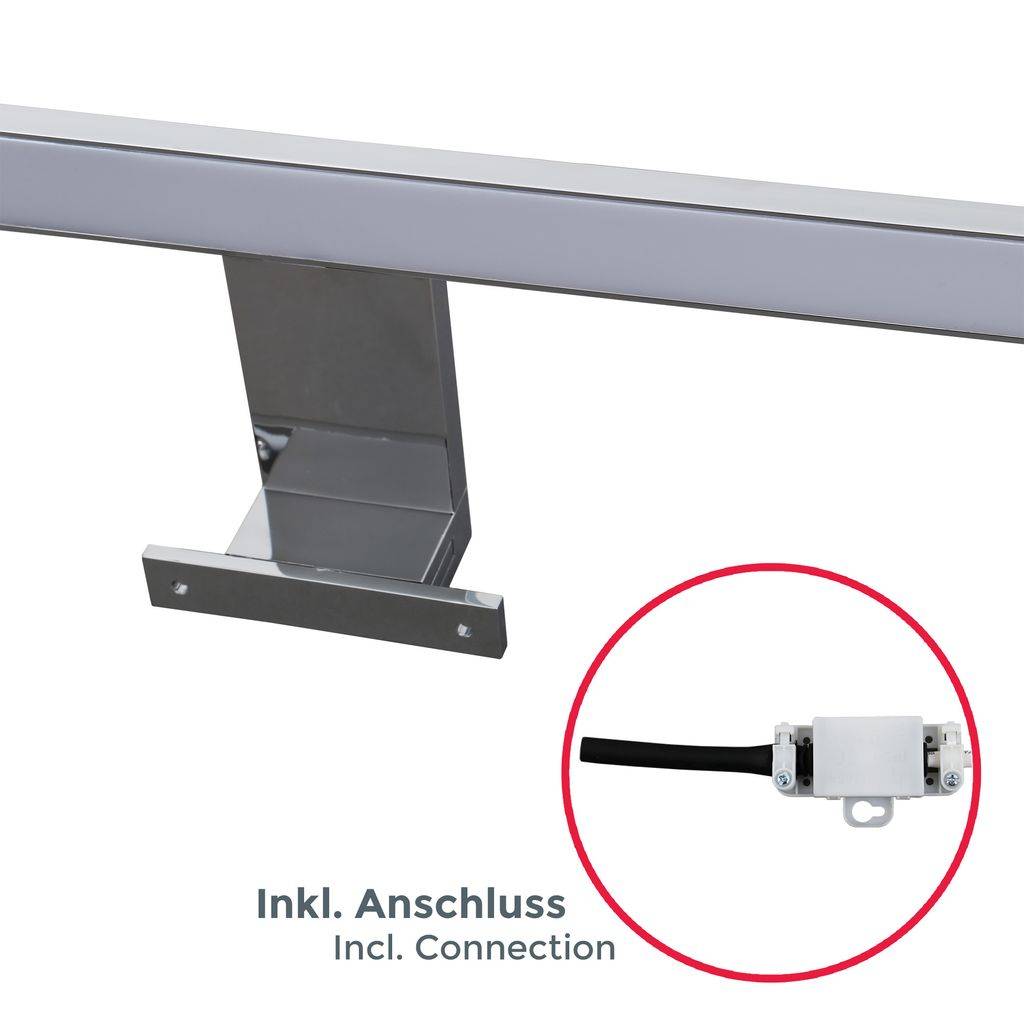 LED Bad Spiegel-Leuchte Badezimmer Beleuchtung Aufbau-Lampe IP44 Schminklicht