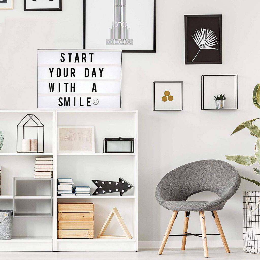 B.K.Licht LED Lightbox XXL Lichtbox Leucht-Kasten Dekolicht LED-Schild Kino-Leuchte A3 SET