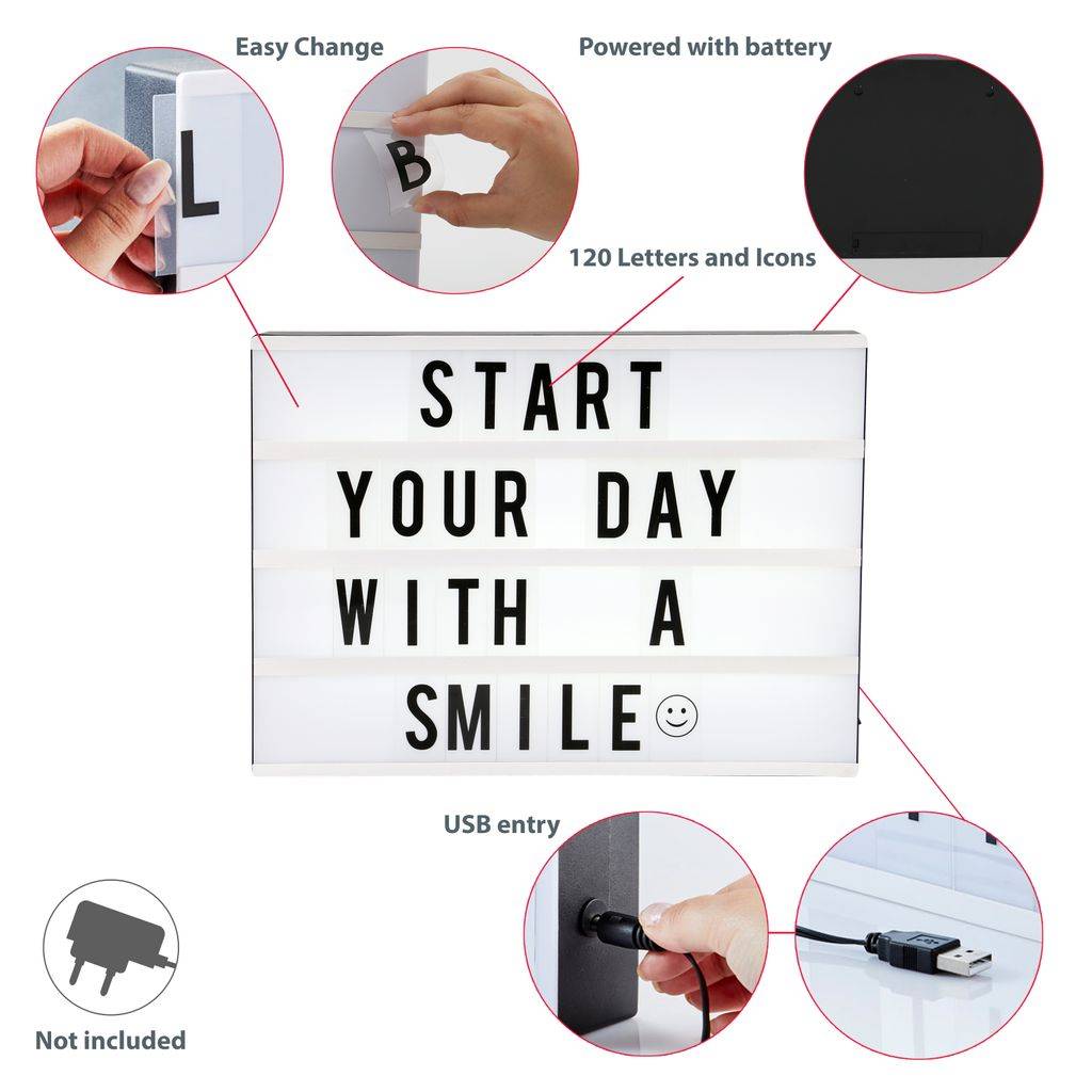 Lichtbox Lightbox LED Leuchtbox Deko-Leuchtschild Leuchttafel Lichtkasten A3, A4