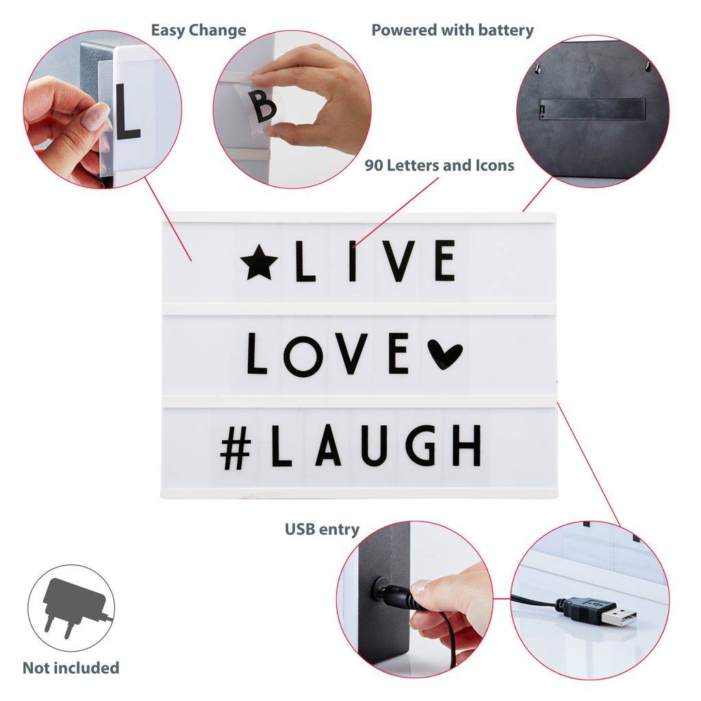 Lichtbox Lightbox LED Leuchtbox Deko-Leuchtschild Leuchttafel Lichtkasten A3, A4