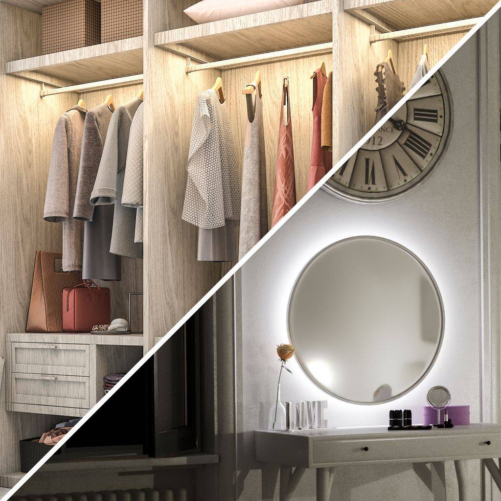 LED Band Bewegungsmelder Schrankleuchte Lichtleiste Leuchtband Stripe Streifen