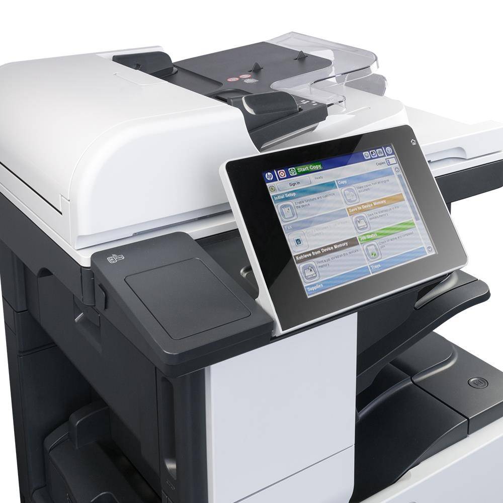 HP LaserJet MFP M725 (Refurbished) AIO Drucker s/w (P/N: CF066A, 320GB, 41 S/min., 1200 DPI, GigaBit, Touchscreen)