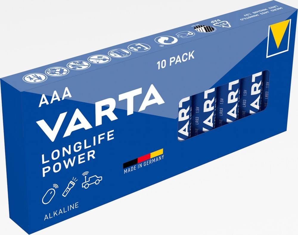 10 Stk. Varta Cons.Varta Batterie Longl.Power AAA 4903 Stk.1